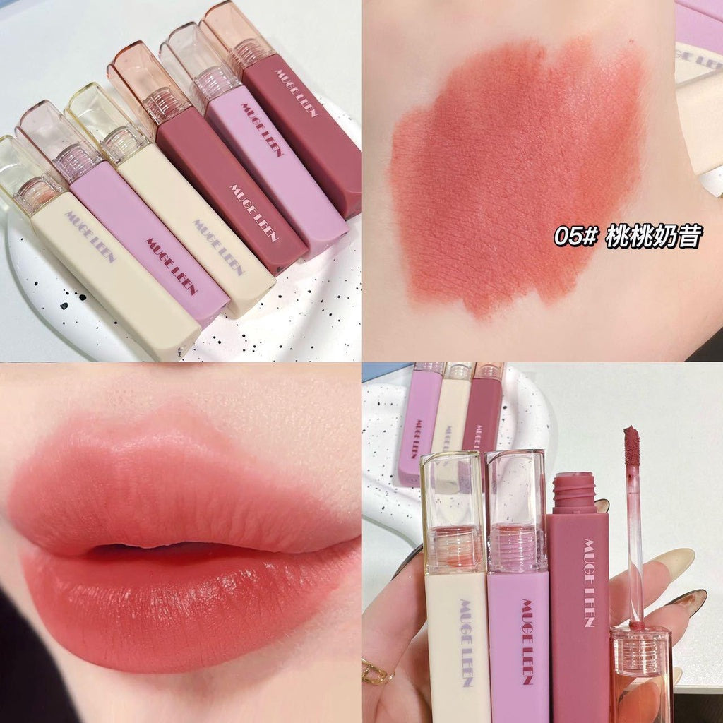 MUGE LEEN Romantic Lip Gloss Matte Velvet Moisturize Water Proof Lasting Lipstick