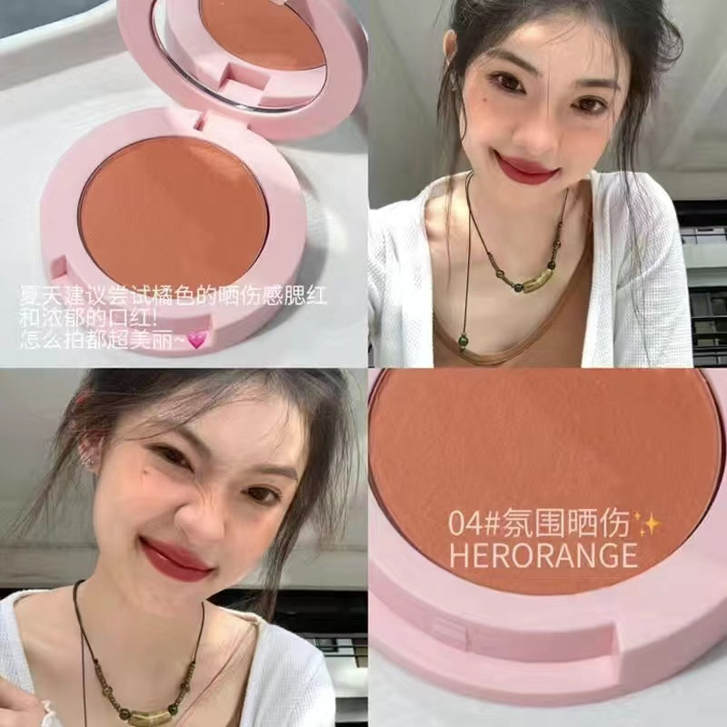 HERORANGE Monochrome Blush Cream Matte Moisturize Water Proof Lasting Blush