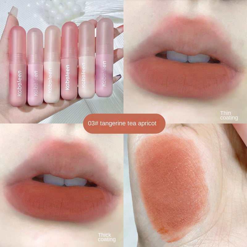 KOBELEEN Lip Gloss Velor Matte Water Proof Lasting Not Easy To Fade Lipstick【COLORKEY Same Style】