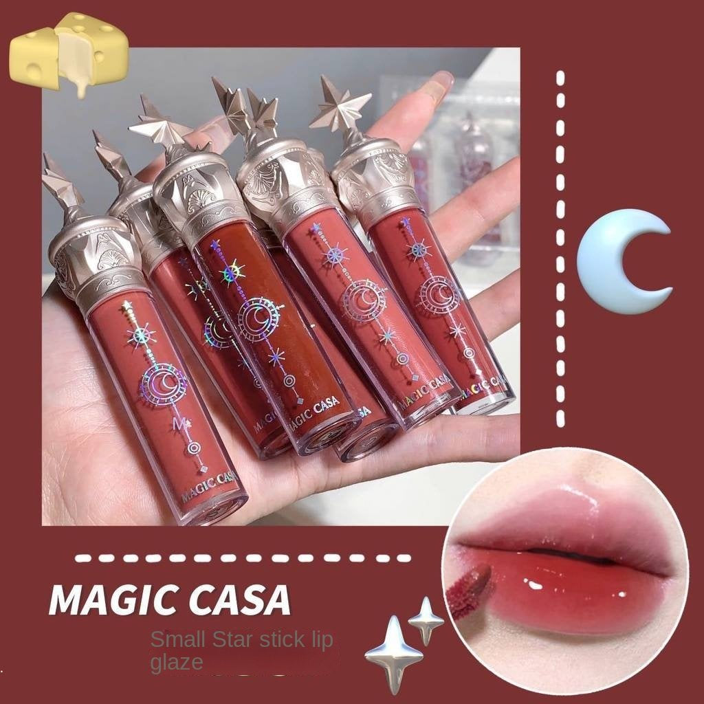 MAGIC CASA Little Stars Mirror Surface Lip Gloss Moisturize Lasting Not Easy To Fade Lipstick