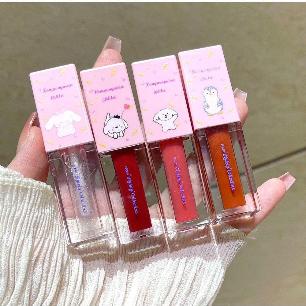 USLIKE Cartoon Lip Gloss Moisturize Moisturizing Nature Mirror Surface Lasting Not Easy To Fade Lip Gloss Lipstick