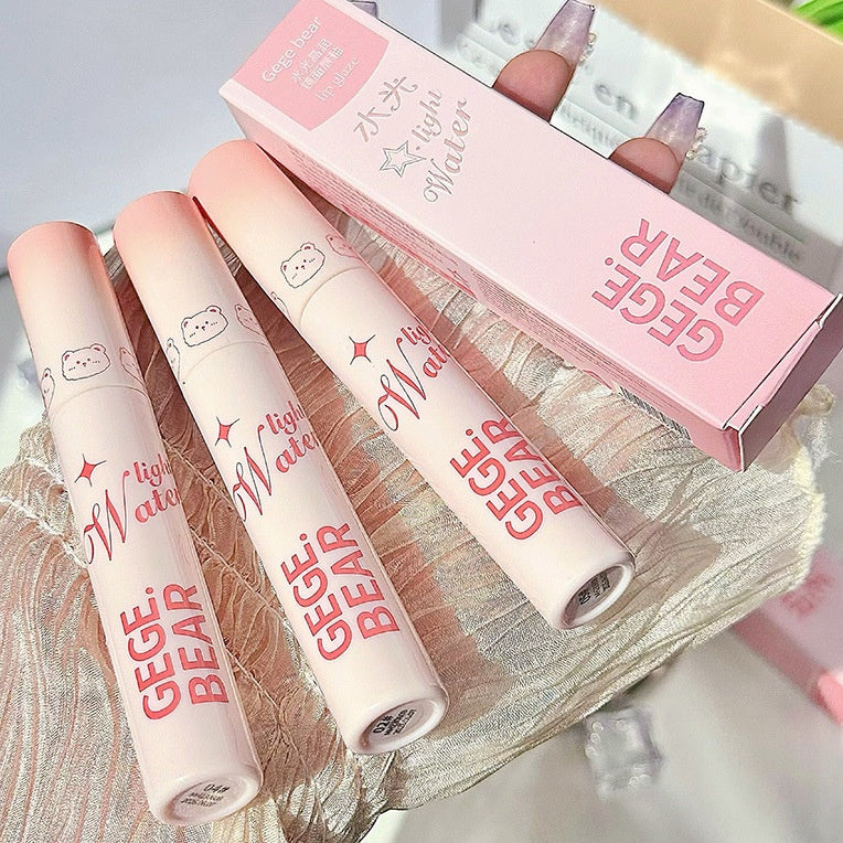 Gege Bear Lip Gloss Mirror Surface Moisturize Moisturizing Water Proof Juice Lip Glaze Lipstick