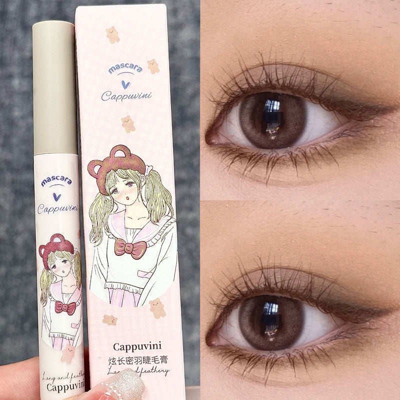 Cappuvin Little Girl Mascara Curl Lengthening Brown Beautiful Makeup Long-wearing Volumizing Water Proof Lasting Mascara