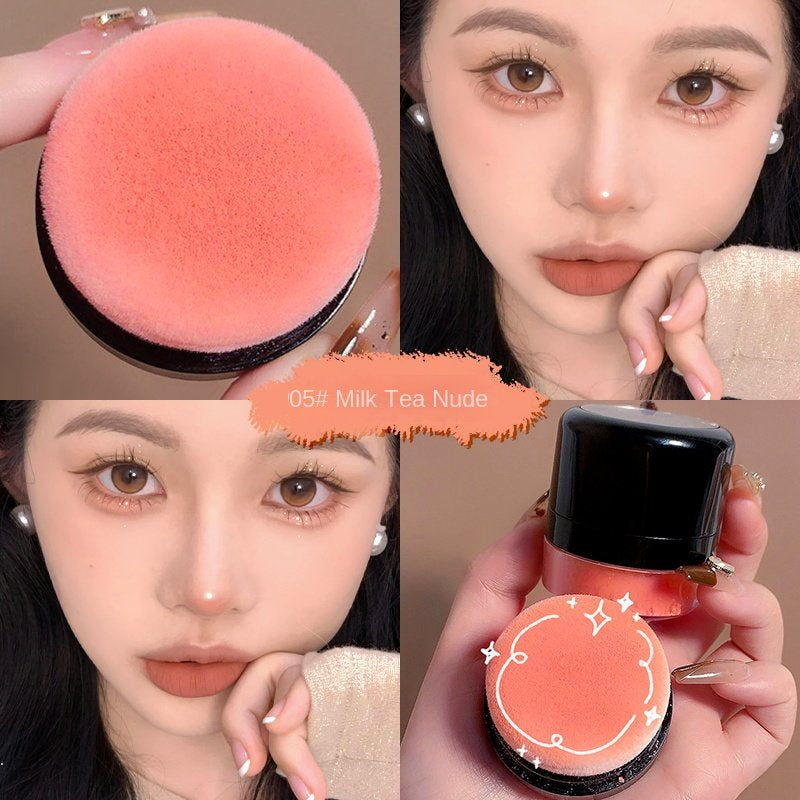 FOMIX Monochrome Blush Matte Nature Makeup Setting Powder Water Proof Lasting Portable with Small Mirror Blush Cream Blusher