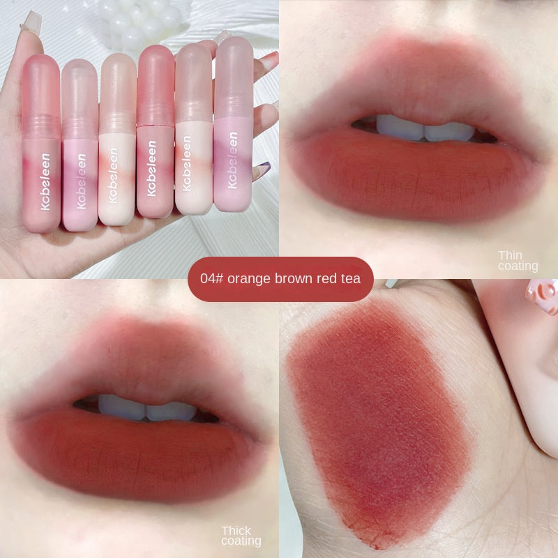 KOBELEEN Lip Gloss Velor Matte Water Proof Lasting Not Easy To Fade Lipstick【COLORKEY Same Style】