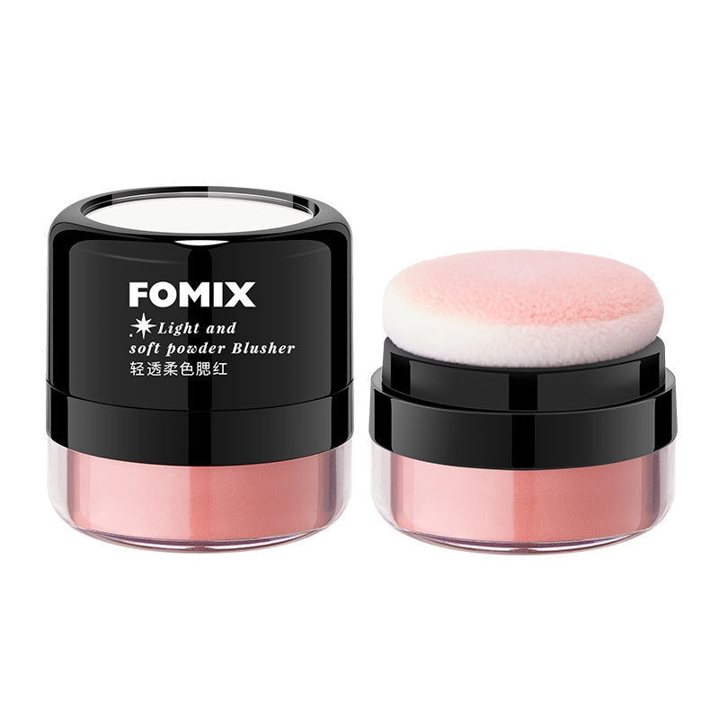 FOMIX Monochrome Blush Matte Nature Makeup Setting Powder Water Proof Lasting Portable with Small Mirror Blush Cream Blusher