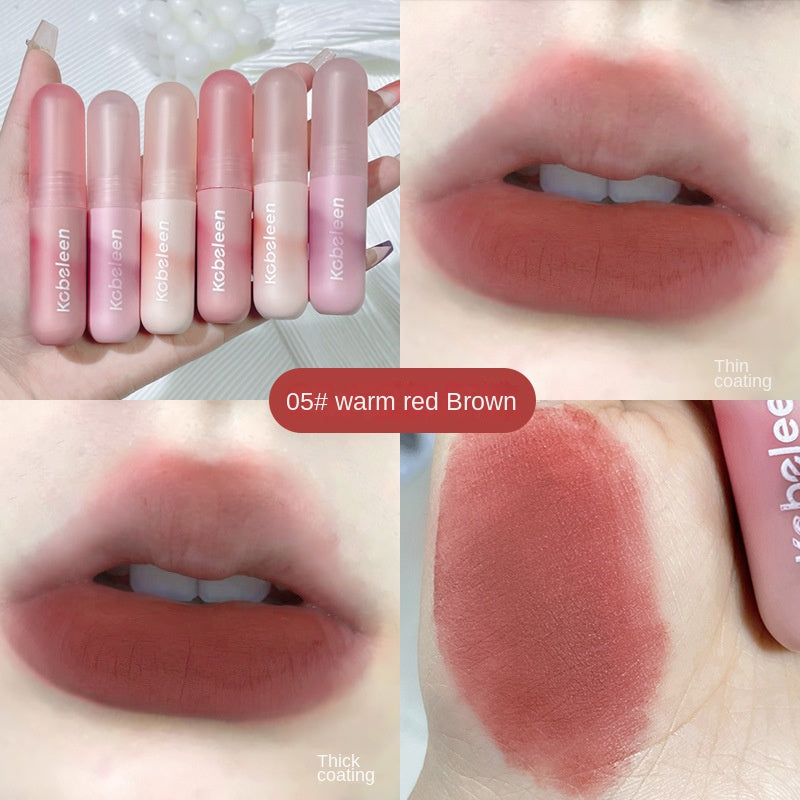 KOBELEEN Lip Gloss Velor Matte Water Proof Lasting Not Easy To Fade Lipstick【COLORKEY Same Style】