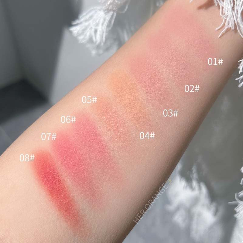 HERORANGE Cute Blush Matte Water Proof Lasting Monochrome Cheek Blusher