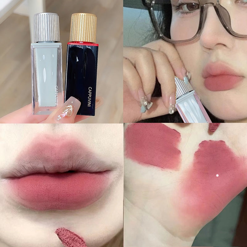 Cappuvini Lip Gloss Mirror Surface Moisturize Matte Lip Glaze Water Proof Lasting Nature Lipstick