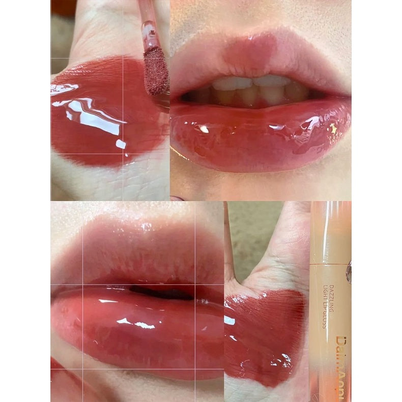 DAIMANPU Mirror Surface Lip Gloss Moisturize Water Proof Not Easy To Fade Lipstick