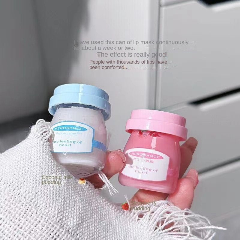 HERORANGE Lip Mask Coconut Strawberry Lip Jelly Moisturize Moisturizing Lighten Lip Lines Exfoliation Lip Care Lip Balm