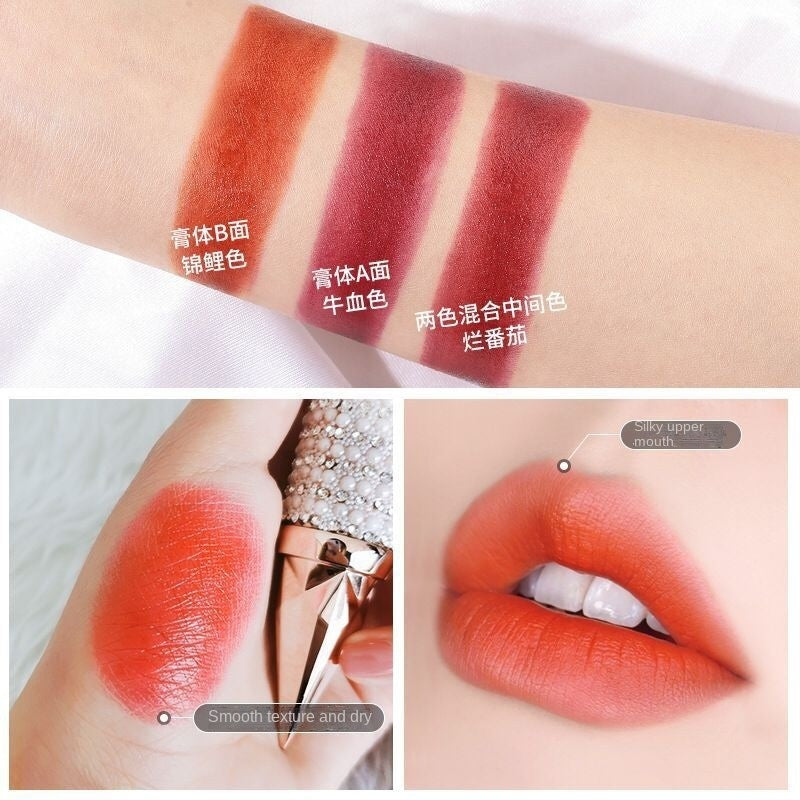 Triangle Lipstick Water Proof Not Easy To Fade Moisturizing Moisturize 3 Color Lipstick