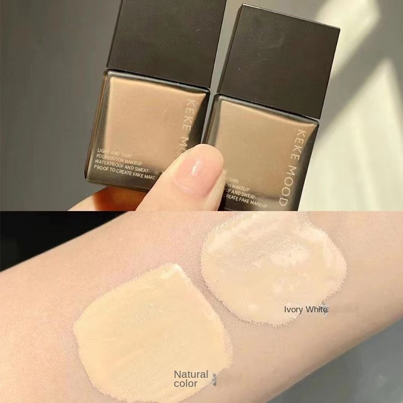 KeKeMood Small Square Bottle Liquid Foundation Lasting Concealer Waterproof Oil Control Moisturizing Nature Makeup