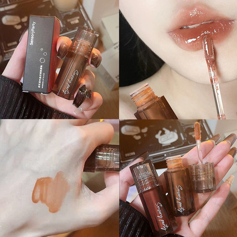 Hexagon Mirror Surface Lip Gloss Moisturize Moisturizing Water Proof Not Easy To Fade Lipstick