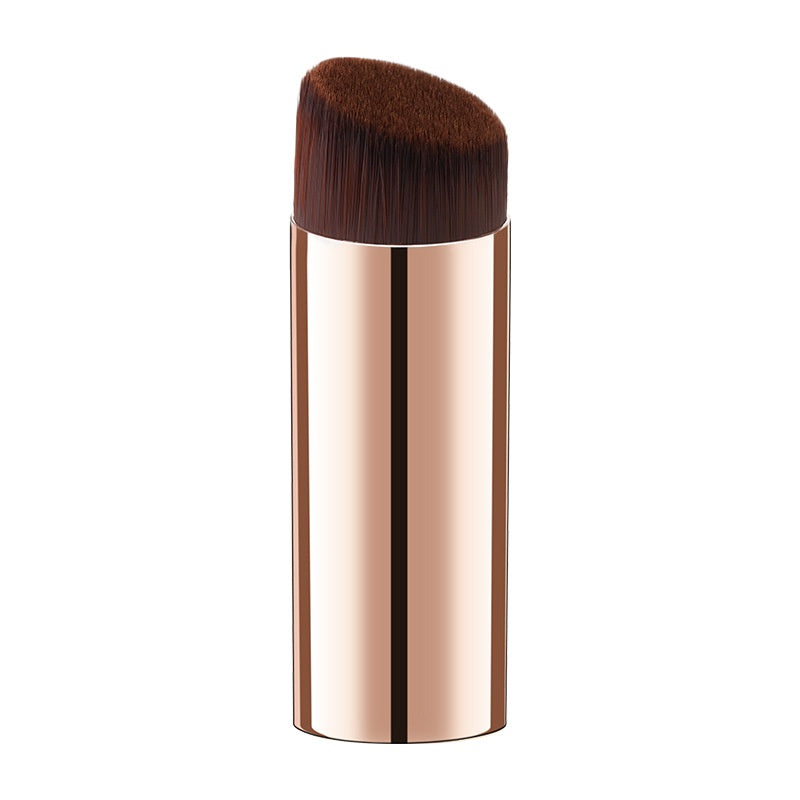 Foundation Brush  Aluminum Tube Oblique Head Easy To Apply Base Makeup Mini Portable Beginner Makeup Brush