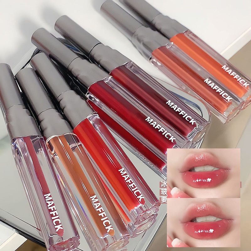 Maffick Lip Gloss Cute Bottle Mirror Moisturize Moisturizing Water Proof Lasting Lipstick