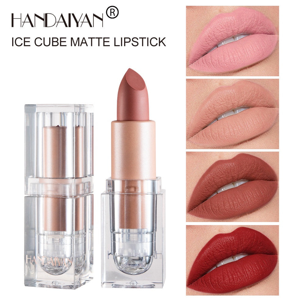 Matte Lipstick Water Proof Lasting Square Tube Ice Cube Lip Gloss