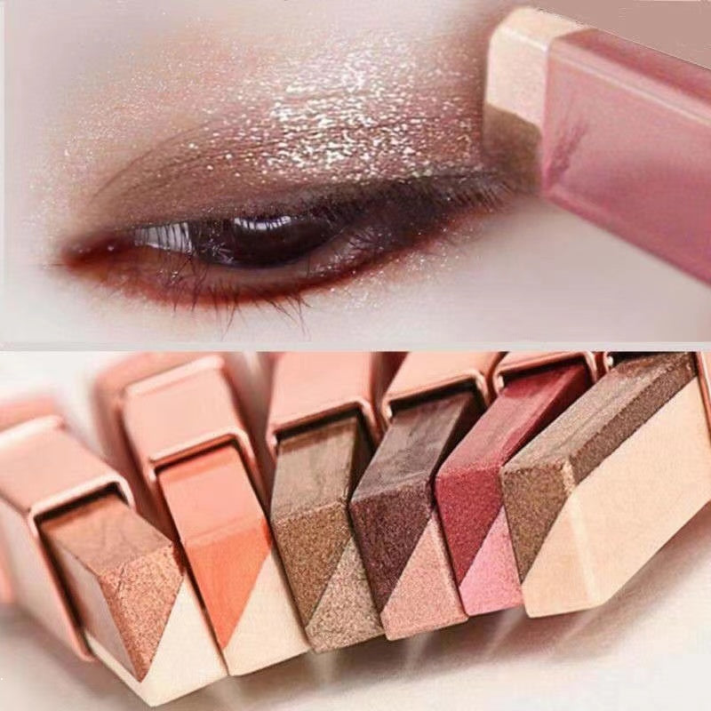 MEIBAOGE Dual -color Eye Shadow Stick Makeup Eye Shadow Pearlescent  Matte Water Proof Lasting Eye Shadow