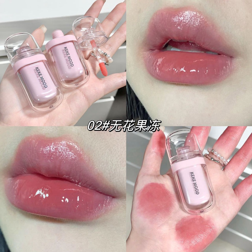 Kekemood Candy Shell Lip Gloss Mirror Surface Moisturizing Moisturize Water Proof Lasting Lipstick