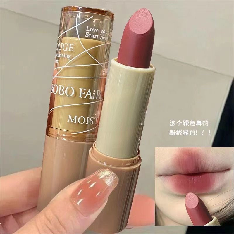 BOBO FAiR Lipstick Matte Water Proof Lasting Nature Not Easy To Fade Lip Gloss