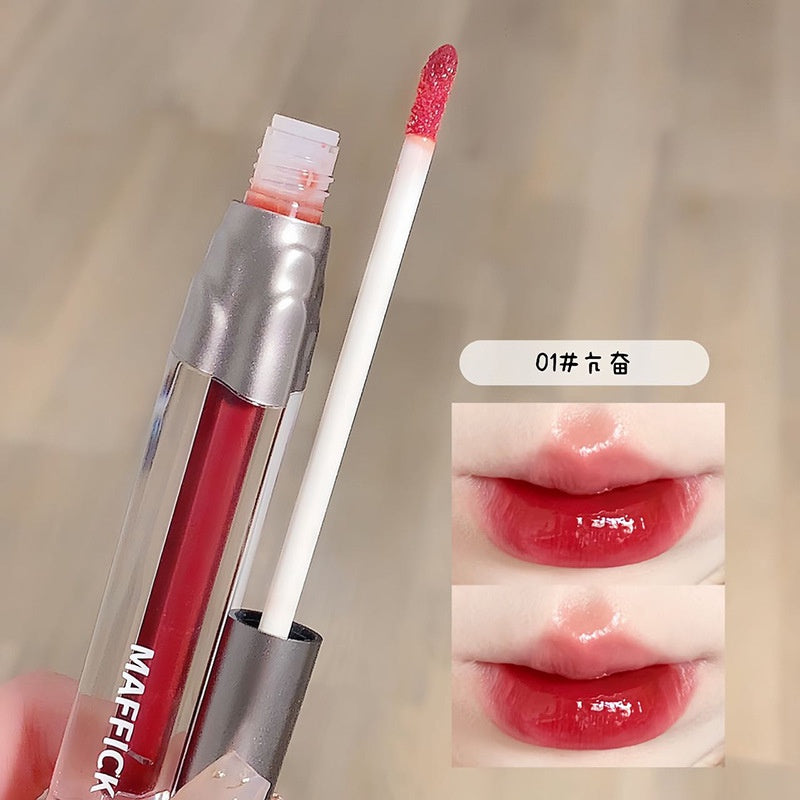 Maffick Lip Gloss Cute Bottle Mirror Moisturize Moisturizing Water Proof Lasting Lipstick