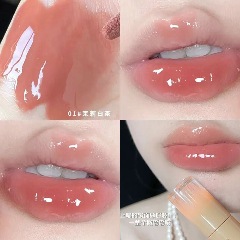 DAIMANPU Mirror Surface Lip Gloss Moisturize Water Proof Not Easy To Fade Lipstick