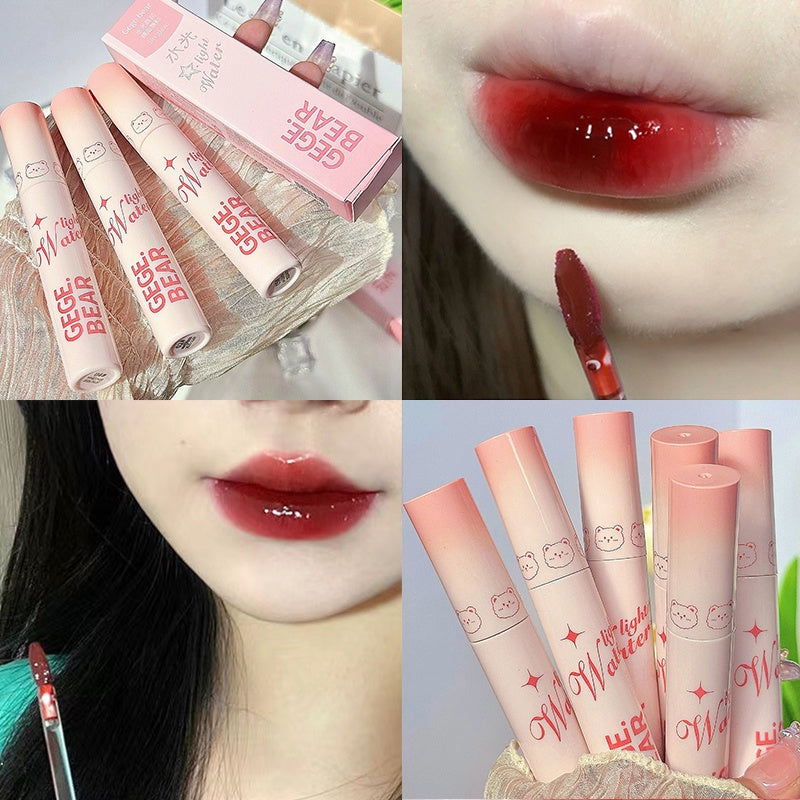 Gege Bear Lip Gloss Mirror Surface Moisturize Moisturizing Water Proof Juice Lip Glaze Lipstick