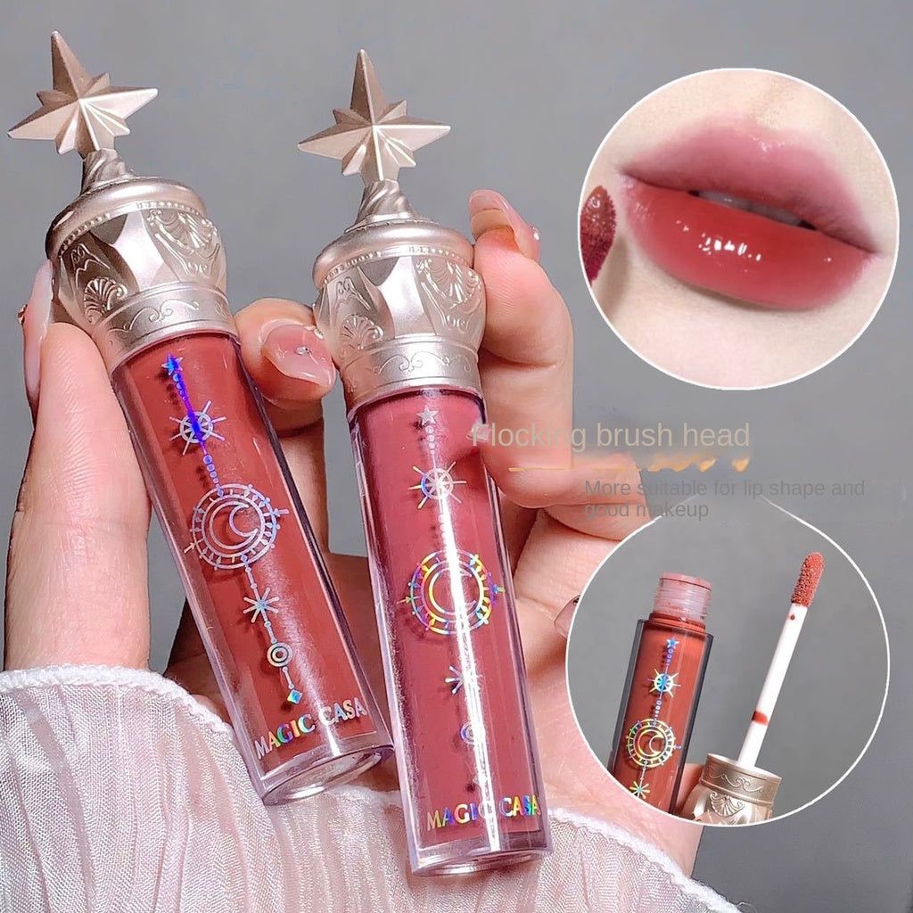 MAGIC CASA Little Stars Mirror Surface Lip Gloss Moisturize Lasting Not Easy To Fade Lipstick