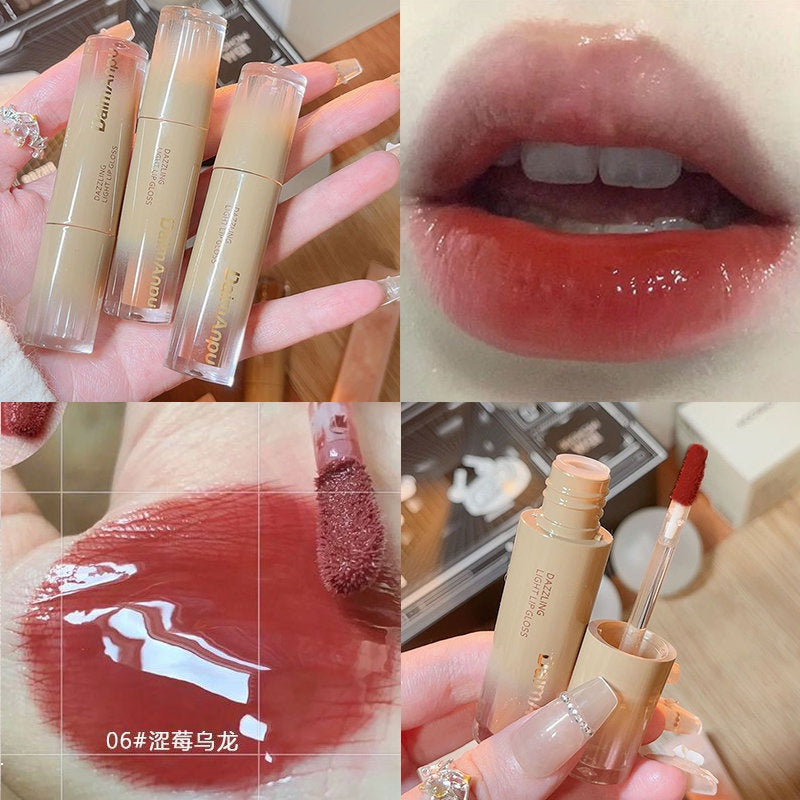 DAIMANPU Mirror Surface Lip Gloss Moisturize Water Proof Not Easy To Fade Lipstick