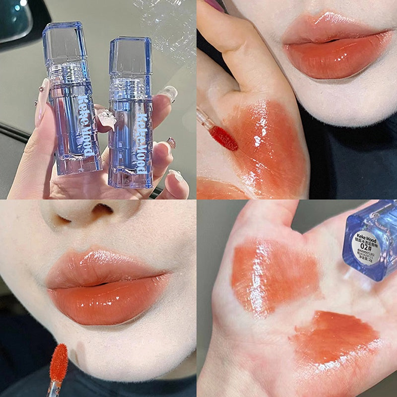 Kekemood Lip Gloss Blue Mirror Surface Moisturize Moisturizing Lasting Water Proof Lipstick