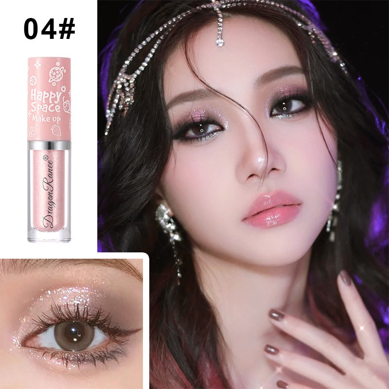 Liquid Eyeshadow Glitter Eye Shadow Pearlescent Shiny Lying Silkworm Penwater Proof Lasting  Highlight 8 Color