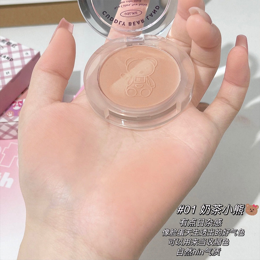 Uslike Cute Bear Blush Matte Water Proof Lasting Nature Highlight Blusher