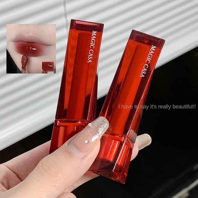 MAGIC CASA Ruby Lip Gloss Mirror Surface Moisturize Moisturizing Lasting Not Easy To Fade Lipstick