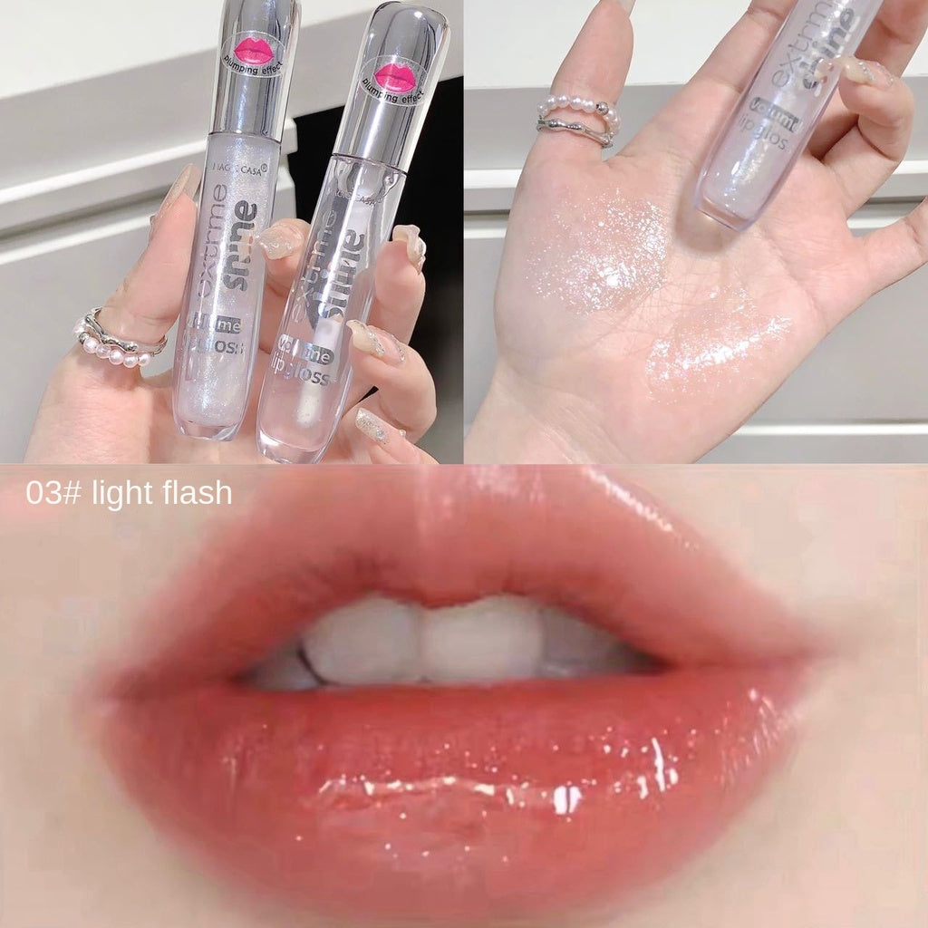 MAGIC CASA Lip Gloss Transparent Mirror Surface Pearlescent Flash Moisturize Moisturizing Water Proof Lasting Lipstick