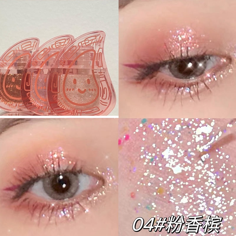 Cappuvini Flower Liquid Eye Shadow Glittering Sparkling Pearlescent Eye Makeup Water Proof Lasting Nature Eye Shadow