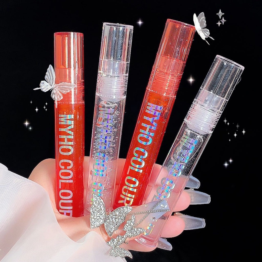 MyHo Lip Gloss Transparent Moisturize Lip Oil Mirror Surface Lip Glaze Water Proof Lasting Lipstick