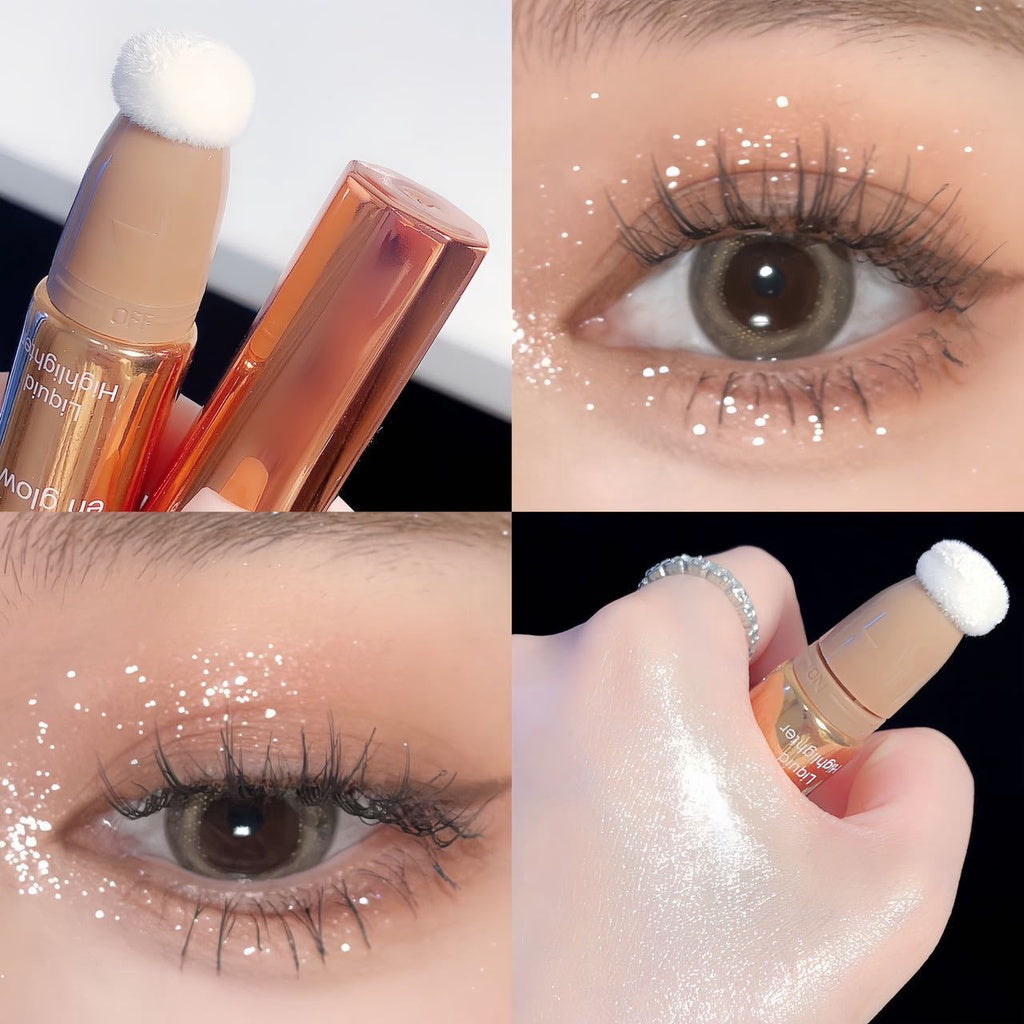 Liquid Highlight Flash Water Proof Brighten Glitter Sequins Dazzling Lasting Highlight