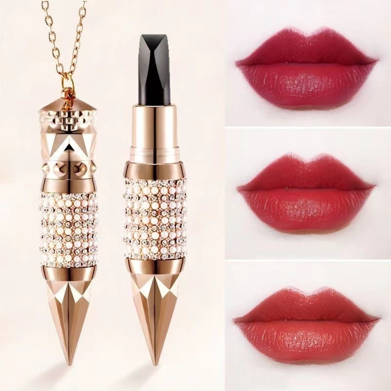 Triangle Lipstick Water Proof Not Easy To Fade Moisturizing Moisturize 3 Color Lipstick