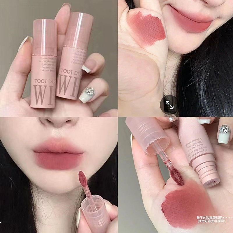 Toot Dodo Velvet Lip Gloss Small Round Tube Not Easy To Fade Moisturize Matte Waterproof Lasting Lipstick