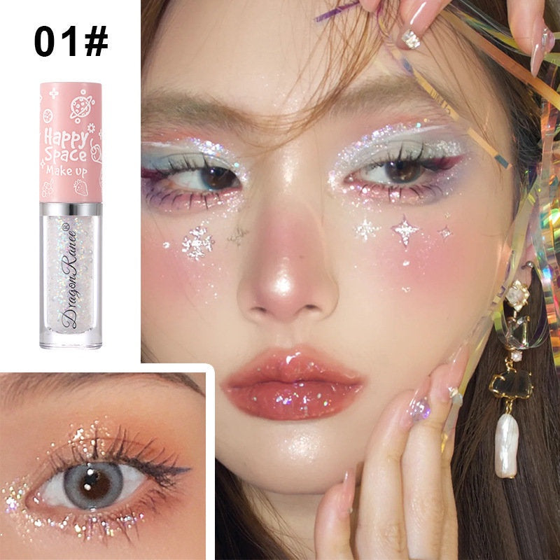 Liquid Eyeshadow Glitter Eye Shadow Pearlescent Shiny Lying Silkworm Penwater Proof Lasting  Highlight 8 Color