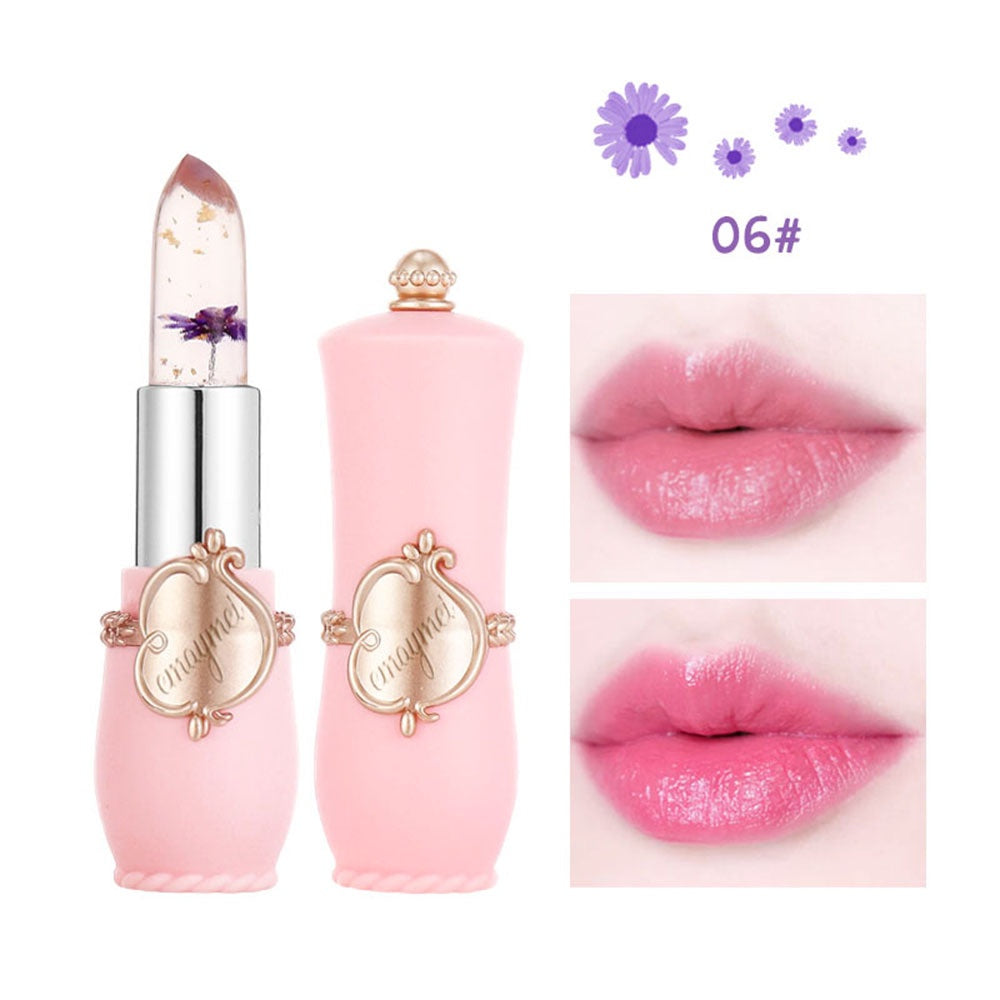 Discoloration Lipstick Transparent Moisturize Jelly Flower Lip Balm