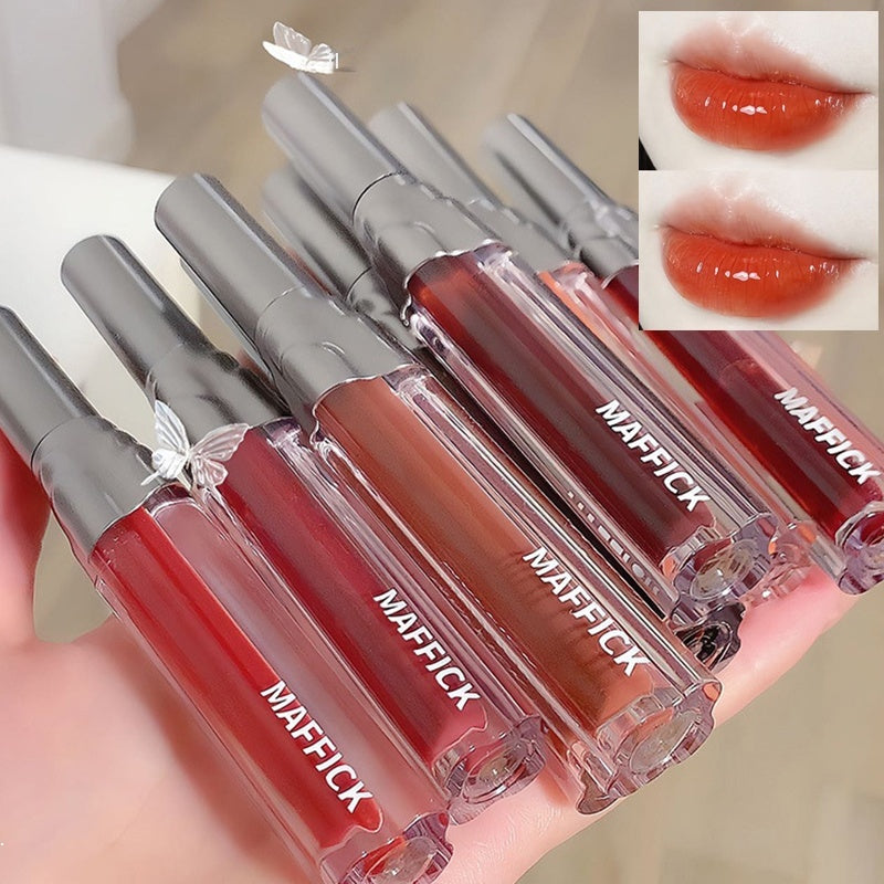 Maffick Lip Gloss Cute Bottle Mirror Moisturize Moisturizing Water Proof Lasting Lipstick