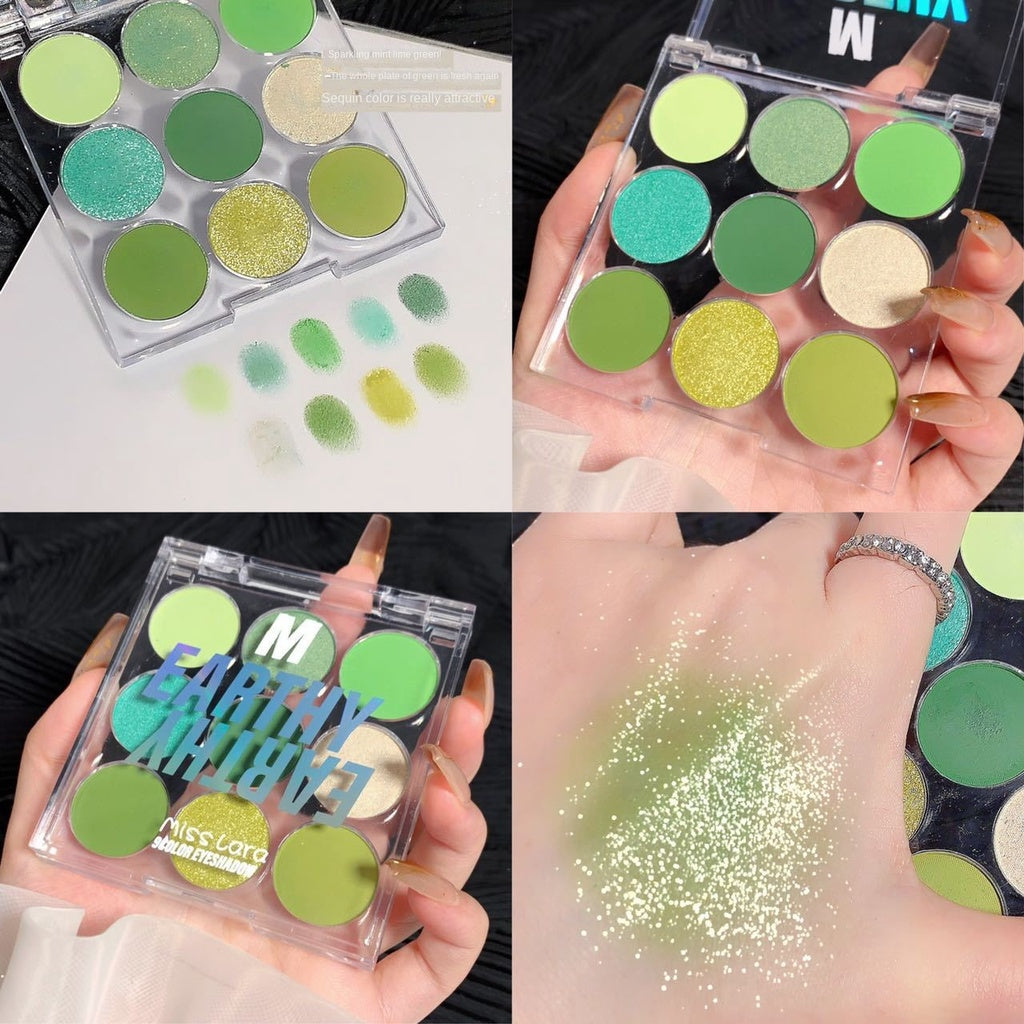 Eye Shadow Pearlescent Matte Water Proof Nature Lasting Not Easy To Fade 9 -color Eye Shadow Plate