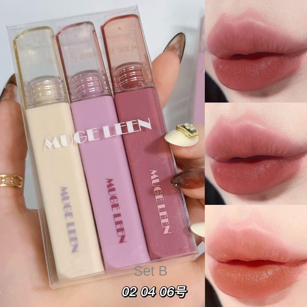 MUGE LEEN Romantic Lip Gloss Matte Velvet Moisturize Water Proof Lasting Lipstick