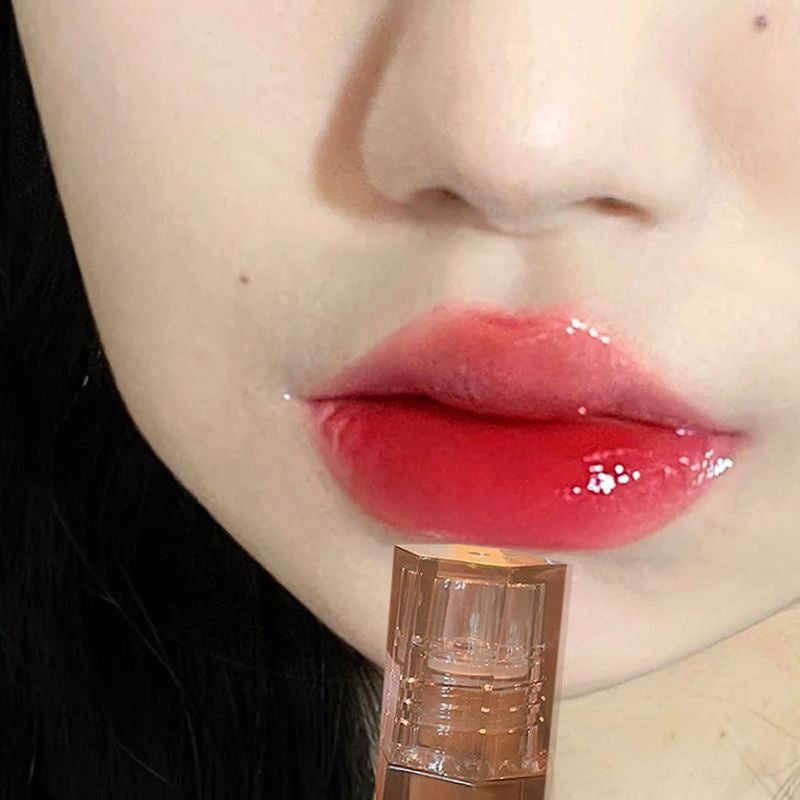 Hexagon Mirror Surface Lip Gloss Moisturize Moisturizing Water Proof Not Easy To Fade Lipstick