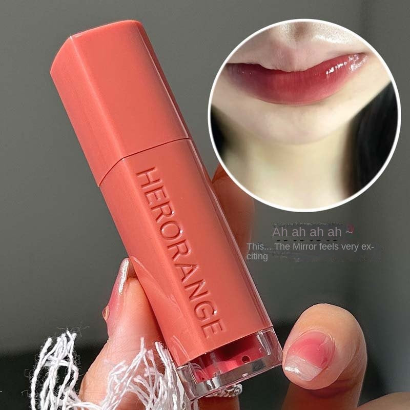 HERORANGE Lip Gloss Mirror Surface Moisturize Not Easy To Fade Water Proof Retro Lipstick