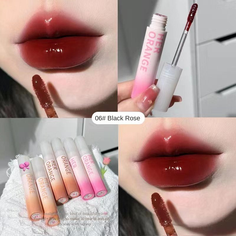 HERORANGE Spring and Summer Lip Gloss Mirror Surface Moisturize Moisturizing Water Proof Lasting Not Easy To Fade Lipstick