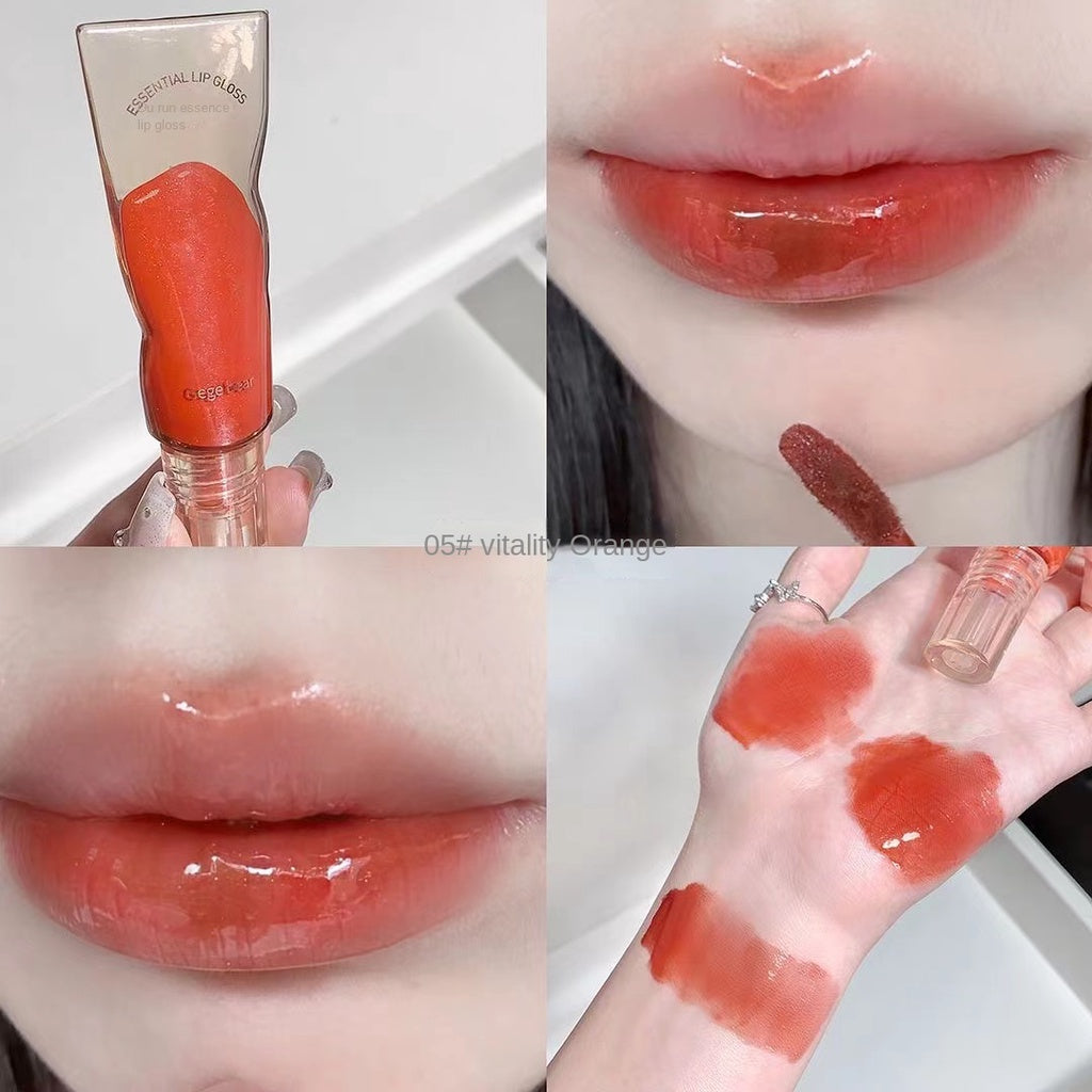 Gege Bear Lip Gloss Mirror Nourish Moisturize Water Proof Lip Oil Lipstick 6-colors