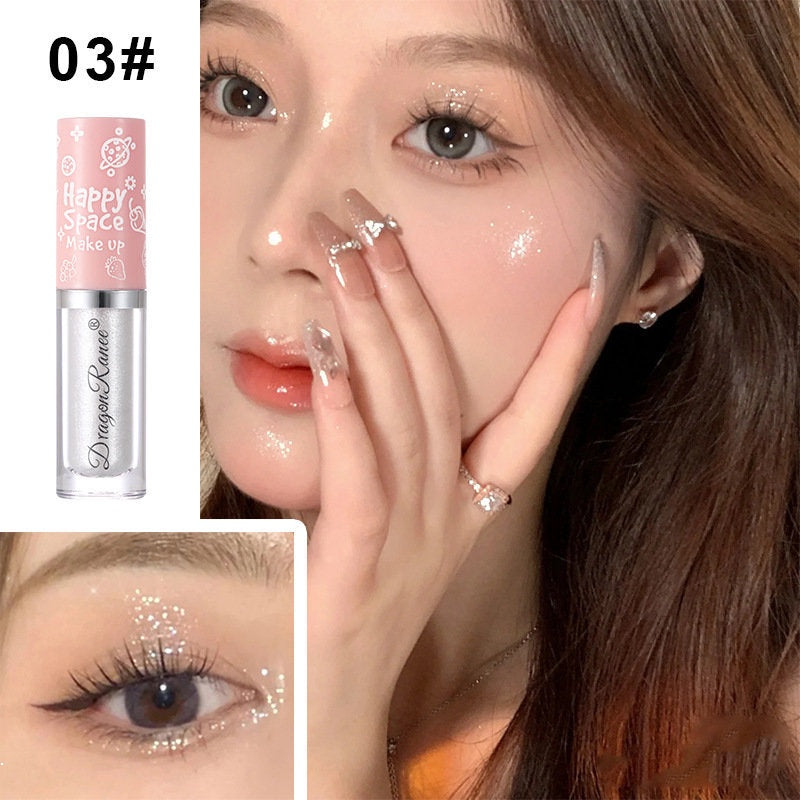 Liquid Eyeshadow Glitter Eye Shadow Pearlescent Shiny Lying Silkworm Penwater Proof Lasting  Highlight 8 Color