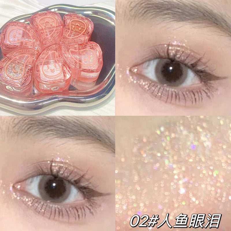 Cappuvini Flower Liquid Eye Shadow Glittering Sparkling Pearlescent Eye Makeup Water Proof Lasting Nature Eye Shadow